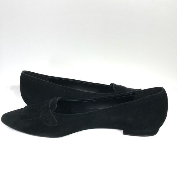 Vaneli Black Suede Fringe Flat 7N EUC - Picture 2 of 7